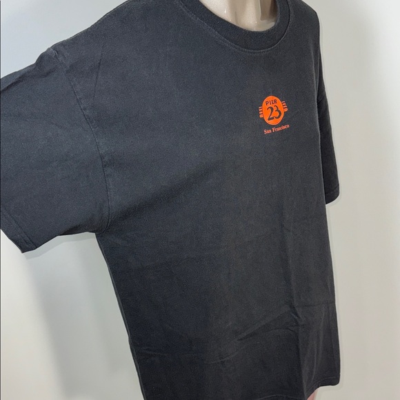 Vintage Pier 23 Strip Club San Francisco Reprint Black Graphic T-Shirt - Picture 8 of 8